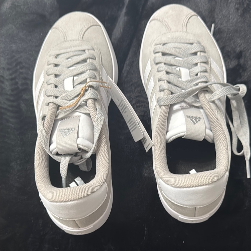 Adidas Suede Gray and White Sneakers
